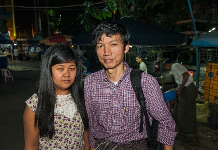 Äkta paret, journalisterna Myint Kyaw och Eaint Khaine Oo, har båda suttit i fängelse för sina åsikter.