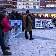 Samling på Sergels torg den 18 januari.