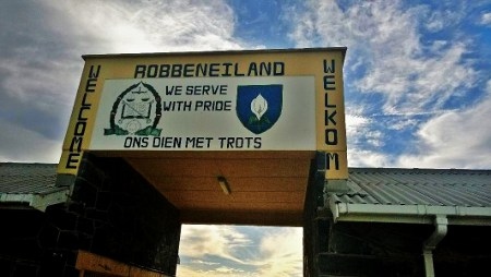 Ingången till Robben Island-fängelset.