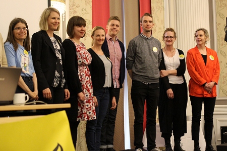 Maria Eklund, Karin Linkhorst, Tora Törnquist, Amanda Jackson, Andreas Boström (personalrepresentant), Lars Gäfvert, Maria Granefeldt och Sofia Halth.