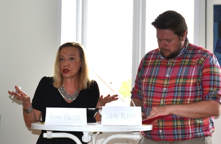 Karin Rågsjö från Vänsterpartiet och Johan Hedin från Centerpartiet.