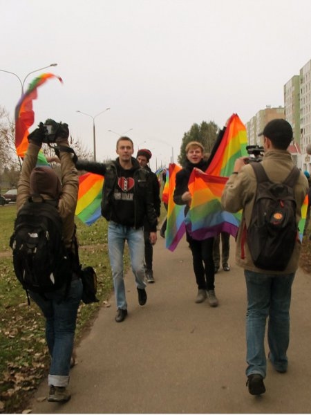 Den enda Prideparaden hittills i Vitryssland var en promenad på en cykelbana år 2011.