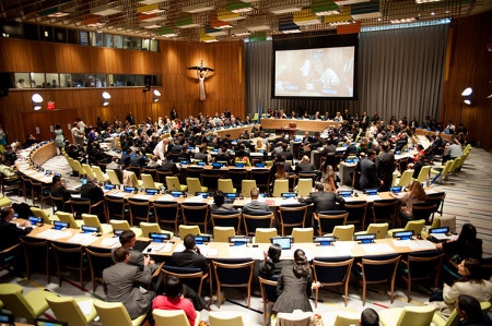 Ceremonin i FN när ATT undertecknades den 3 juni 2013.