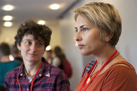 Galina Murzin och Angela Frolov är från Genderdoc-M, den enda organisation i Moldavien som jobbar med hbtq-rättigheter.