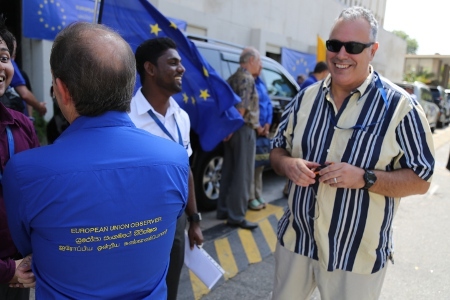 EU bjöds in av Sri Lankas regering och bidrog med en valobservatörsstyrka.