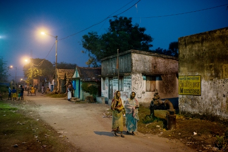 Slummen i Dhaka där urbaniseringen sker snabbt.