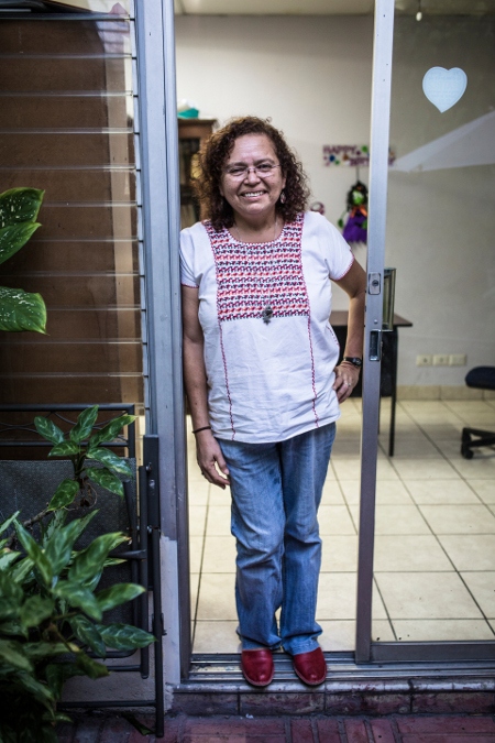 Morena Herrera är en av ledarna för Collectiva Feminista och är även ordförande för Agrupación Ciudadana por la Despenalización del Aborto (Medborgargruppen för en Avkriminalisering av Abort).