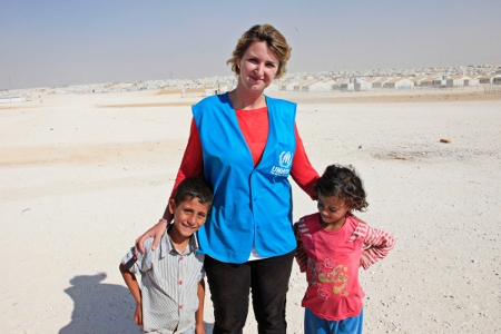Aoife McDonnell, talesperson för UNHCR i Jordanien i Zaatari.