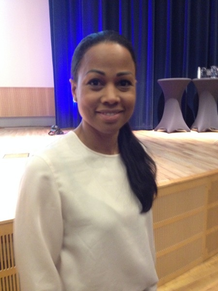 Alice Bah Kuhnke talade på fredskonferensen på Södertörns högskola.