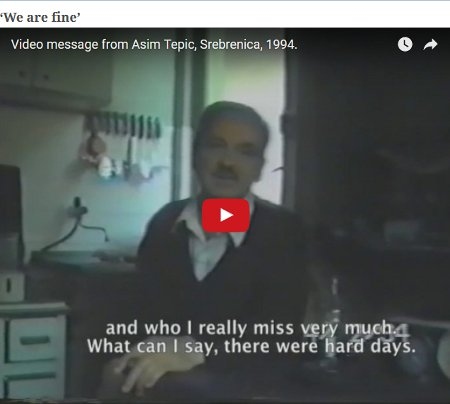 Skärmdump från ”Voices of Srebrenica 1993-1994”. 