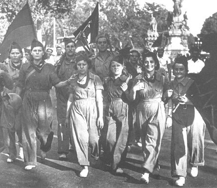 Mujeres Libres (Fria kvinnor) var en anarkistisk kvinnoorganisation som hade cirka 30 000 medlemmar och var stark i Katalonien.