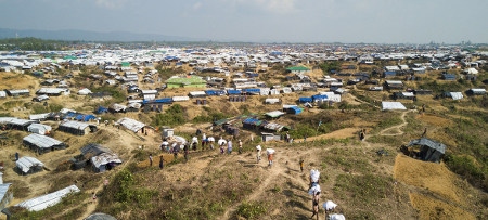 Flyktingläger för rohingyer i Kutupalong utanför Cox’s Bazar i Bangladesh.