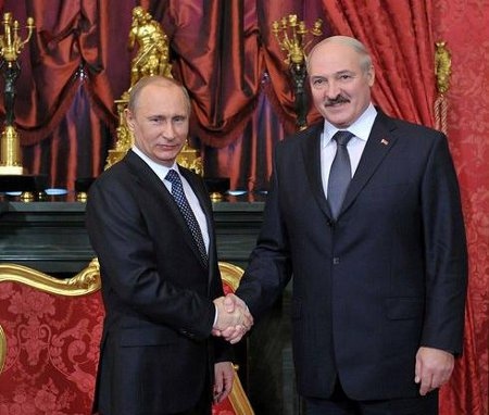 slands president Vladimir Putin och Vitrysslands president Aleksandr Lukasjenko.