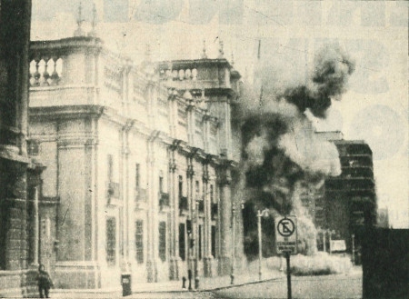 Presidentpalatset La Moneda anfölls den 11 september 1973 när general Augusto Pinochet inledde militärkuppen.