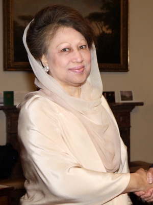Khaleda Zia dömdes i februari till fem års fängelse.