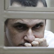Oleg Sentsov under rättegången i juli 2015. Nu får han årets Sacharovpris av Europaparlamentet.