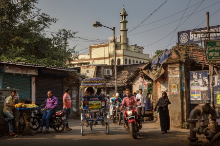 Muslimsk stadsdel i Kolkata (Calcutta). 