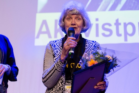Anita Grünbaum från Grupp 129 Sandviken fick pris för sitt engagemang.