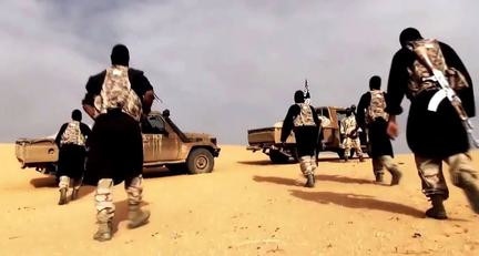 Propagandavideo från 2016 som visar jihadister från al-Qaida i islamiska Maghreb, AQIM. Dess gren i Sahara ingår sedan 2017 i JNIM. 