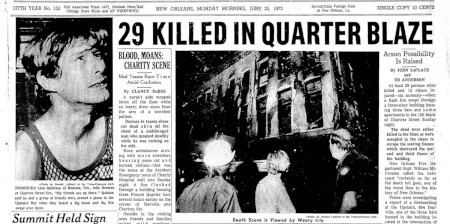 New Orleans-tidningen The Times-Picayunes förstasida 25 juni 1973.