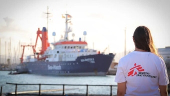  MSF:s fartyg Sea-Watch 4 i Medelhavet.