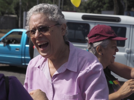 Kvinnorättsaktivisten Dora María Téllez under firandet av Internationella kvinnodagen den 8 mars 2017.