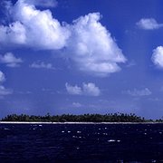 Länder som Tuvalu hotas av höjda havsnivåer. Här atollen Funafuti som är huvudstad i Tuvalu.
