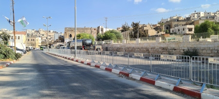 En så kallad röd gata i H2 i Hebron. Här får inte palestinier vistas.