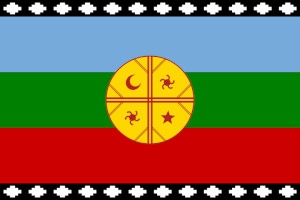 Den flagga som används av mapuchefolket.