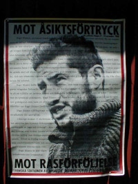 Affisch för Hugo Blanco från svenska Amnesty 1968. Vid Amnestys årsmöte i Karlstad i maj 1989 var flera medlemmar från Amnestys sektion i Peru gäster och Hugo Blanco var gästtalare. I februari 1989 hade Amnesty utlyst en blixtaktion sedan Hugo Blanco gripits i samband med ett massmöte i Pucallpa.