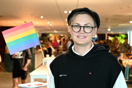 Olga Baranova från ”Moscow Community Center for LGBT+ Initiatives” deltog i Stockholm Pride.