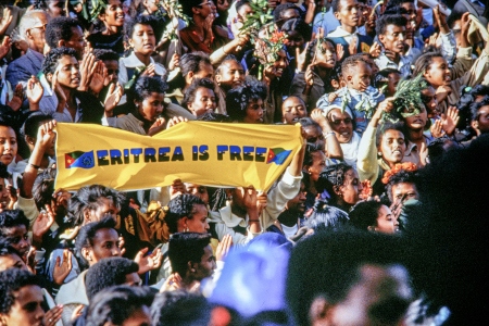 Jubel i Eritreas huvudstad Asmara den 25 april 1993.